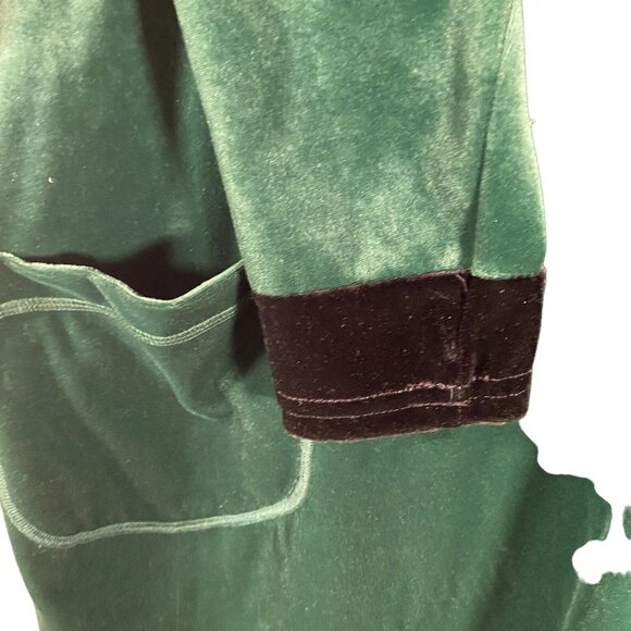 Style Studio Sweater Dress Small Green Velour Velvet Tunic‎ Shirt Vintage Pocket - Picture 6 of 7